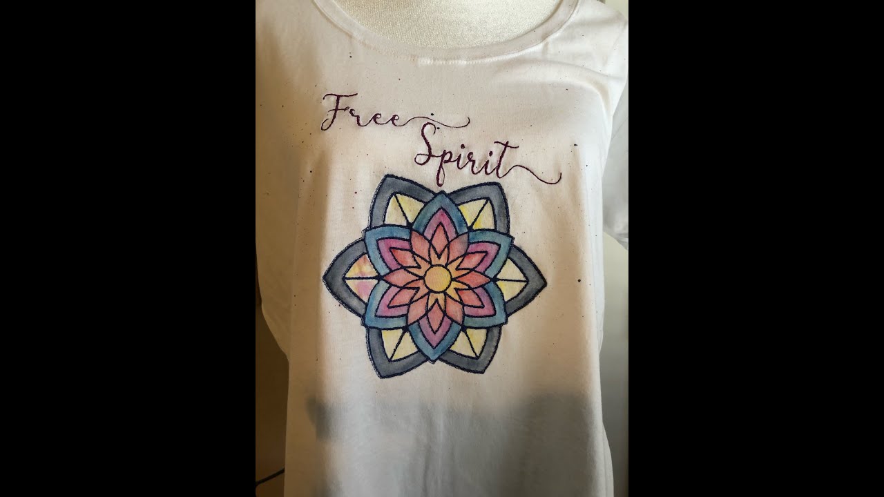 Combine embroidery and ink on a T-shirt