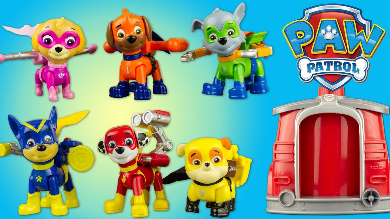 Pat Patrouille Transformée en Super Héros Niche Magique Paw Patrol Superpups Patrulla Canina Jouet