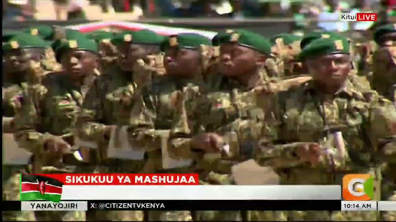 Military parade, aircraft flypast during Mashujaa Day 2025 celebrations in Kitui