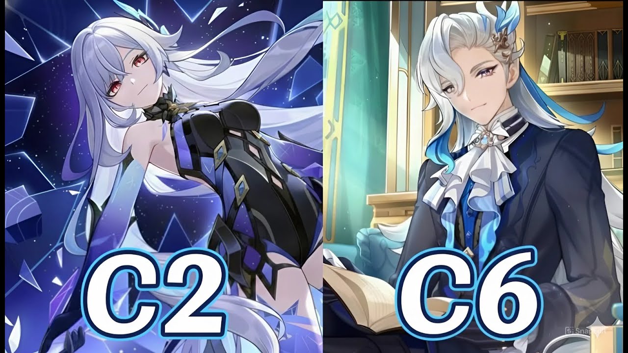 C2 Skirk Premium x C6 Neuvillette Double Dragon Team New 6.3 Spiral Abyss#genshinimpact