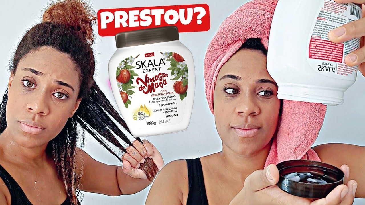 TESTEI o creme SKALA VINAGRE DE MAÇÃ 🍎 na finalização