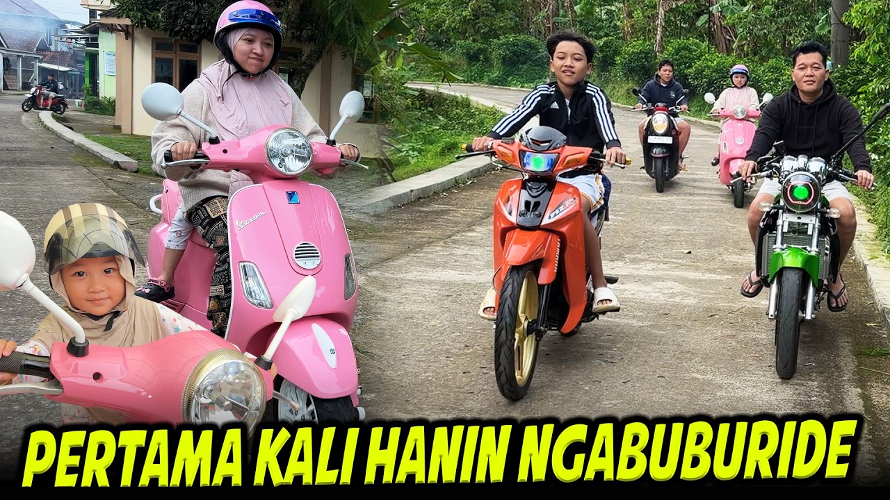 NGABUBURIT CARI TAKJIL MOTORAN BARENG DITDIM FAMILY!! HANIN UNYU PAKAI MOTOR PINK😍😍