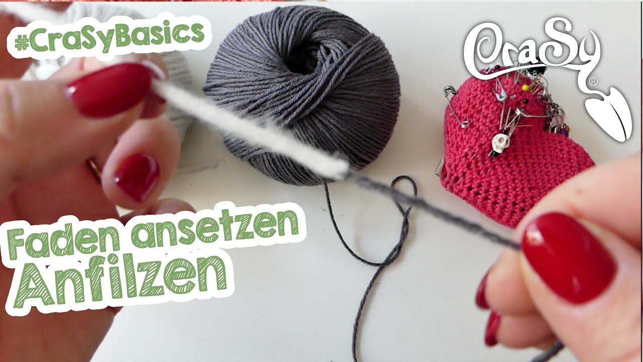 Fadenenden verbinden - Anfilzen