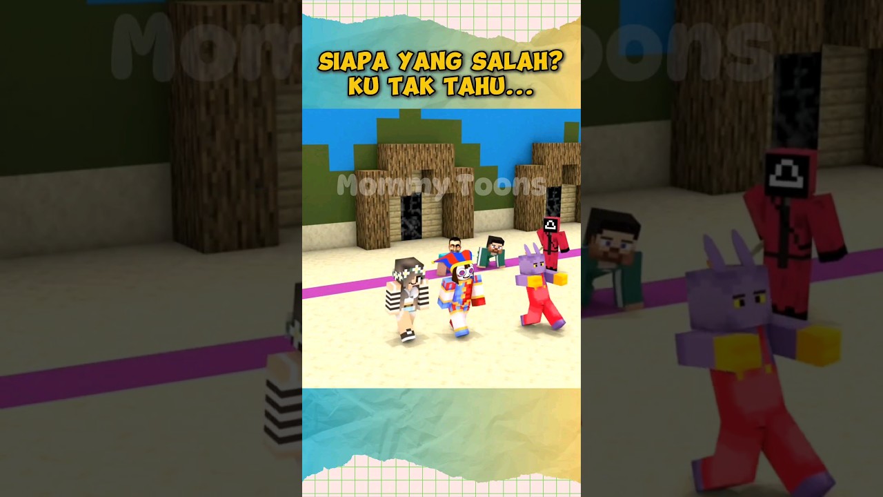Siapa Yang Salah? Ku Tak Tahu.. #squidgame #pomni #jax #steve #skibiditoilet #dubbing #animation