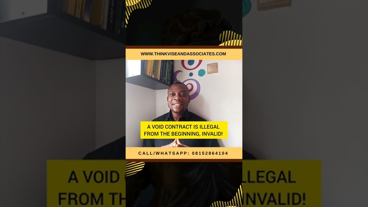 Q: WHAT'S THE DIFFERENCE BETWEEN A VOID AND VOIDABLE CONTRACT? | Dear Lawyer Series w/ Henry Ogbujah