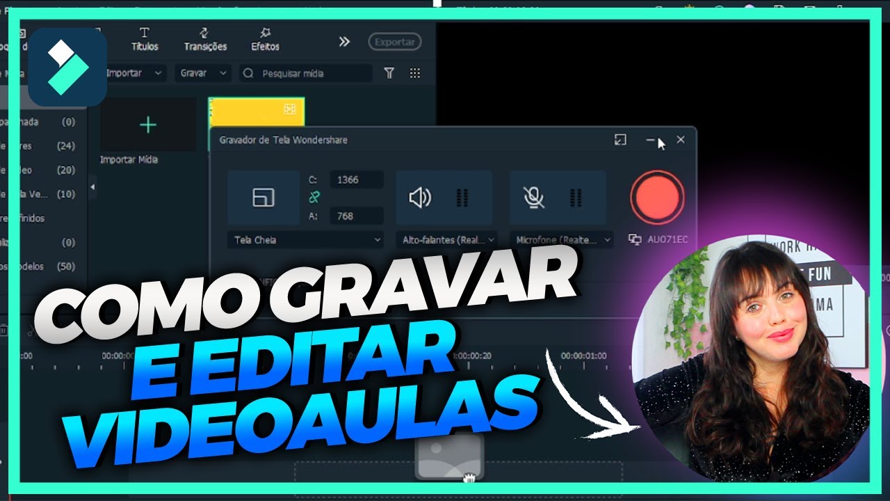 Como Gravar e Editar uma VIDEOAULA  | Wondershare Filmora