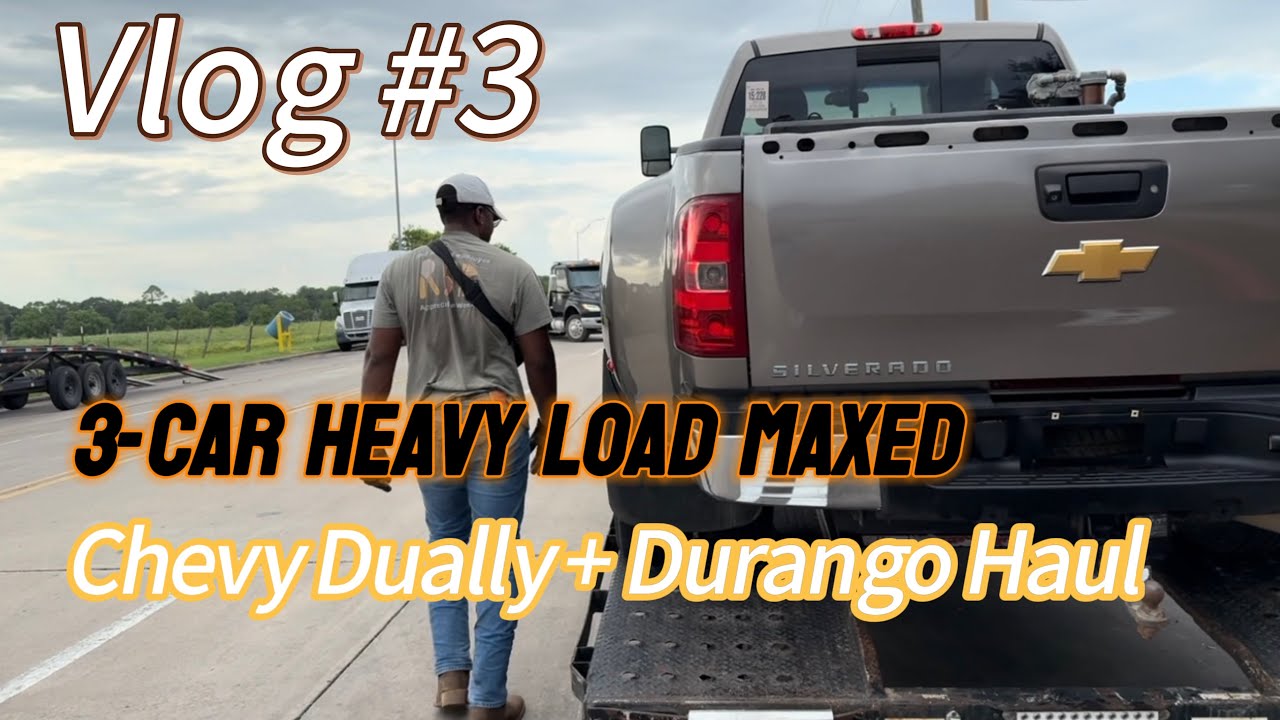 3-Car Heavy Load MAXED Out My Trailer! Chevy Dually + Durango Haul 