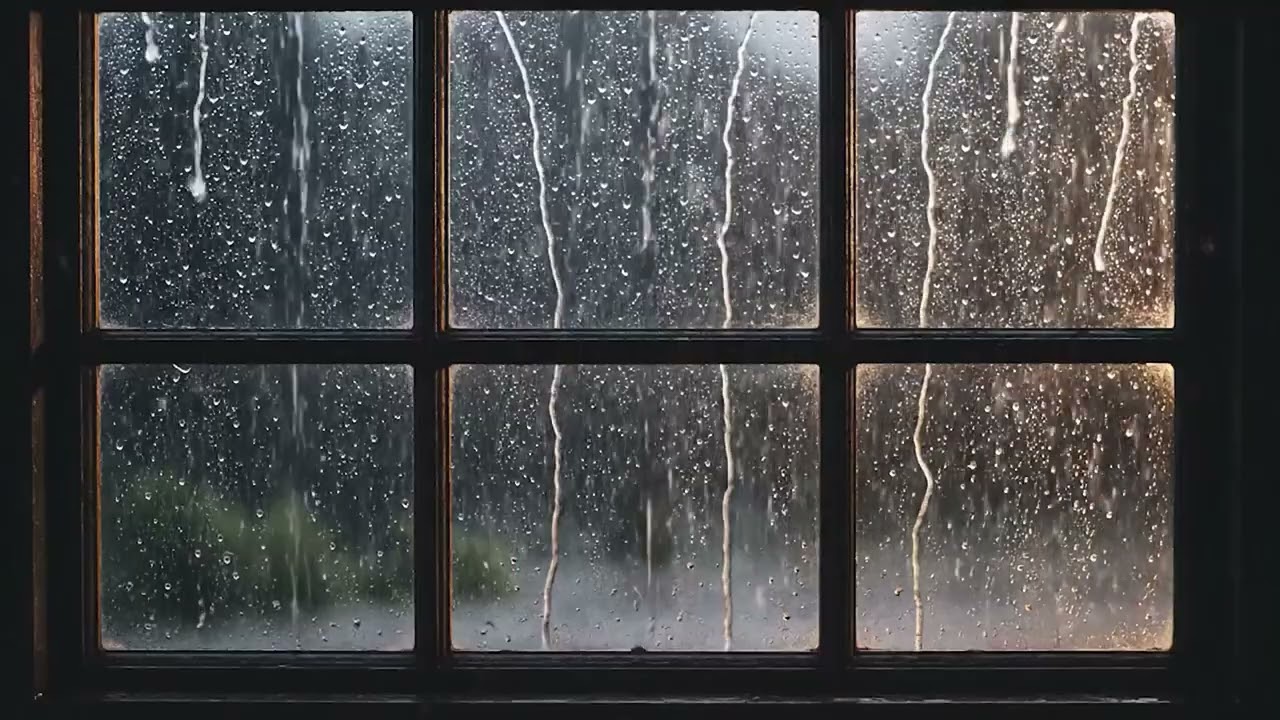 Heavy Rain Outside Window 🌧️ Relaxing Sound for Deep Sleep, Focus & Total Relaxation