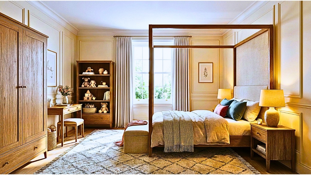 “Luxury Kids’ Room with Elegant Design”