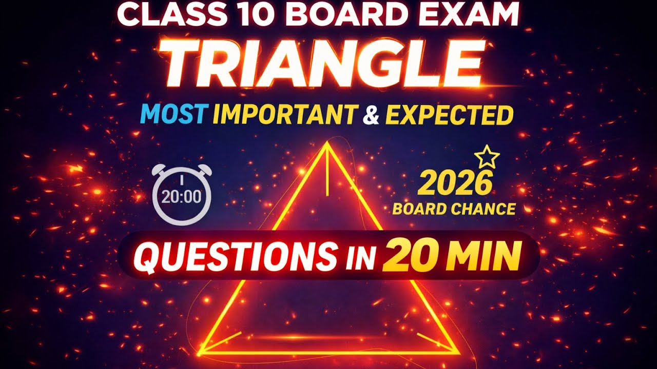Class 10 Maths: Triangles | Top 5 Most| quick revision| one shot Expected Questions for Board 2026🎯 