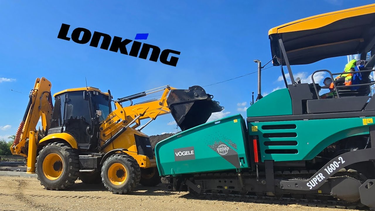 ЭКСКАВАТОР-ПОГРУЗЧИК LONKING 83C+ АСФАЛЬТОУКЛАДЧИК VOGELE. ГЛАВНЫЙ ПОМОЩНИК.