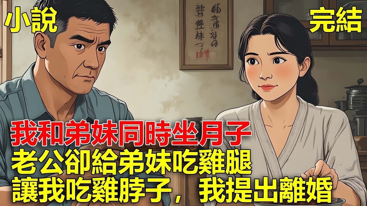 80年代，我和弟妹同時坐月子，老公卻給弟妹吃雞腿，讓我吃雞脖子，我直接提出離婚！