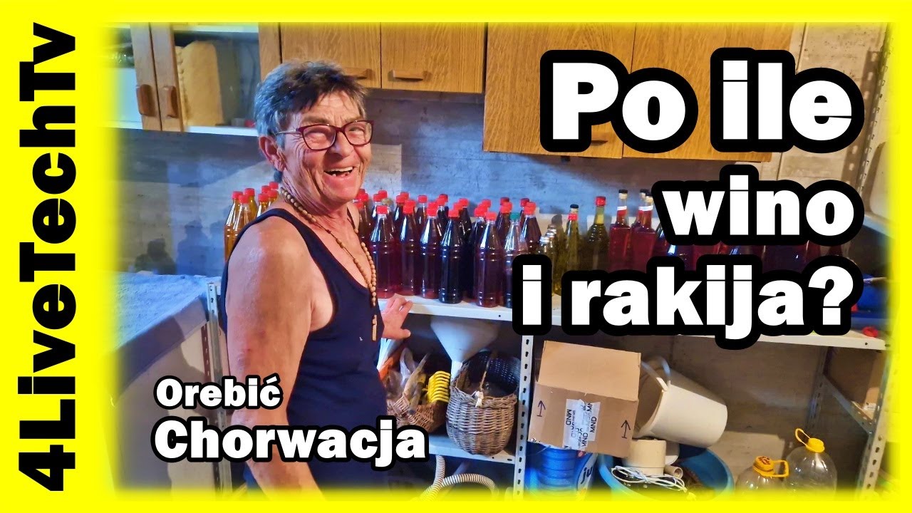 Chorwacja 2022. Ile kosztuje wino lub rakija w Chorwacji. Orebić .Wakacje w Chorwacji