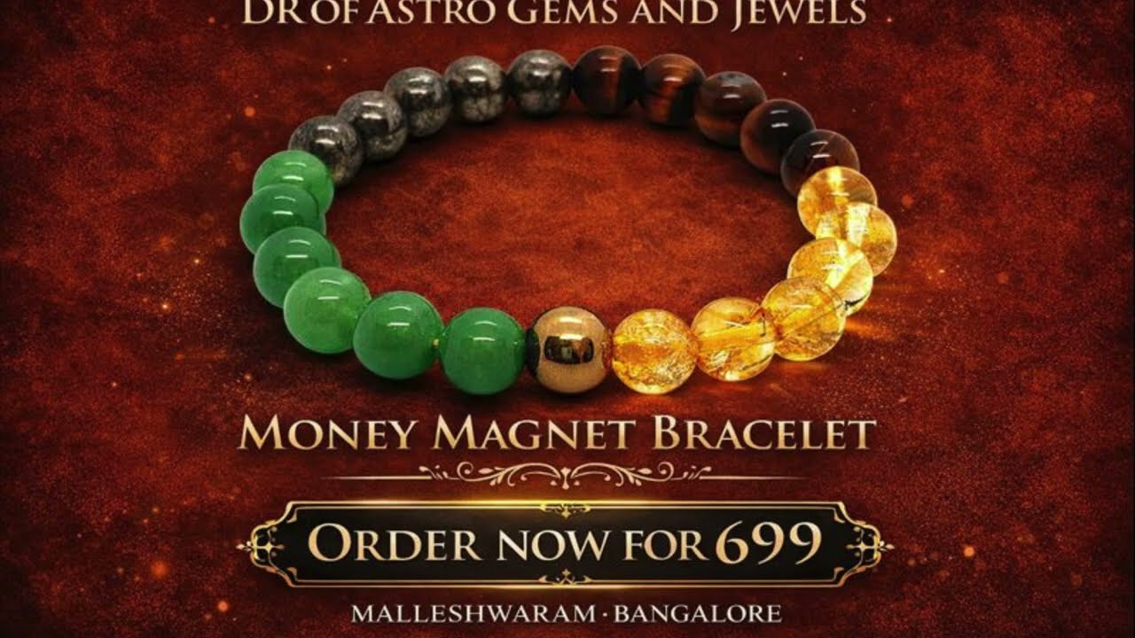 Money Magnet Bracelet | Attract Wealth & Prosperity | Dr Of Astro Gems & Jewels