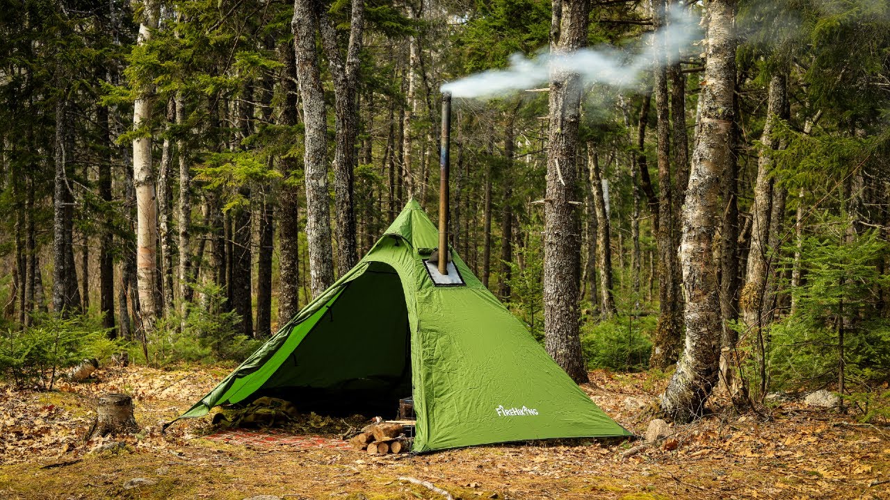 Hot Tent Overnight Solo Camping