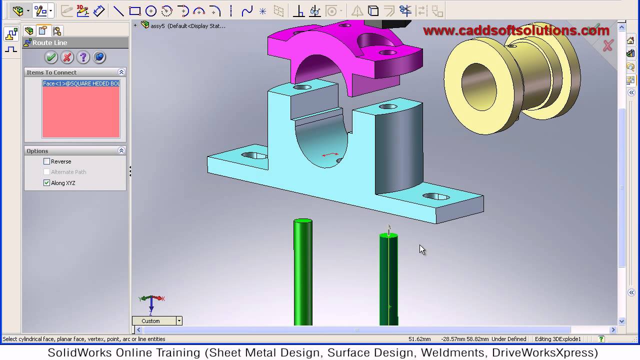SolidWorks Exploded View & Explode Line Sketch Tutorial