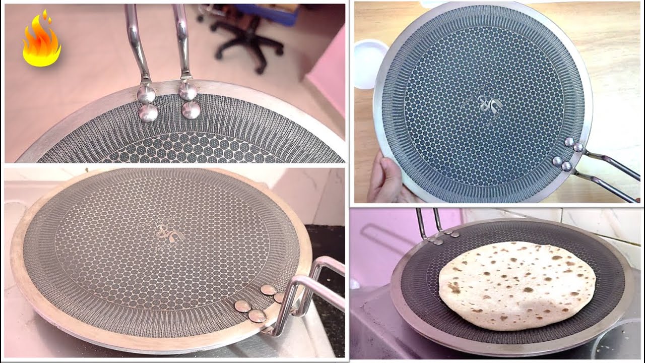 Non Stick Tawa with Honeycomb Coating by UPC Brand 7 Layer Stainless Steel for Dosa/ Uttapa/Chapati