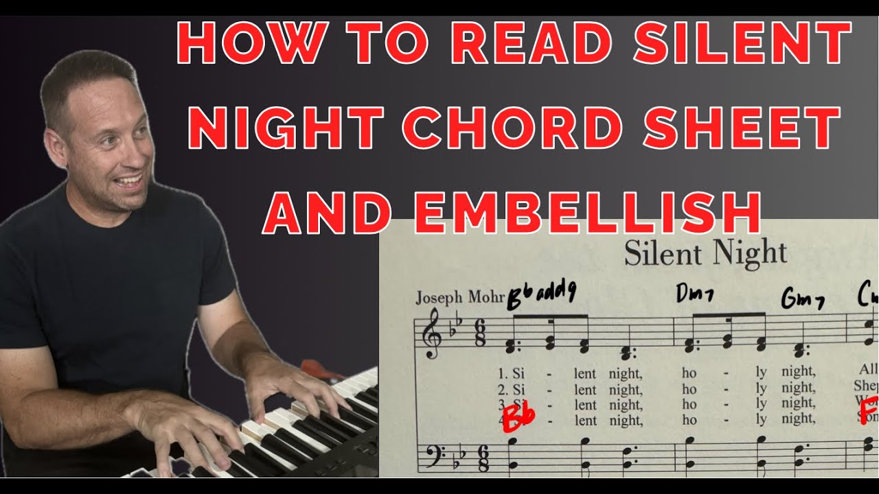 Learn To Play Piano | How To Make A Praise And Worship Chord Sheet From The Hymnal | Silent Night