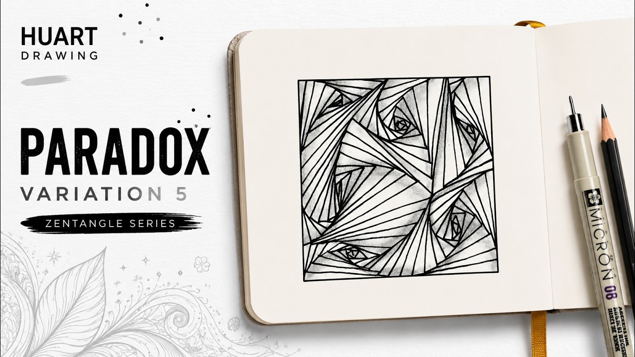 Zentangle Pattern Paradox Variation 3 | Easy Zentangle Pattern Tutorial