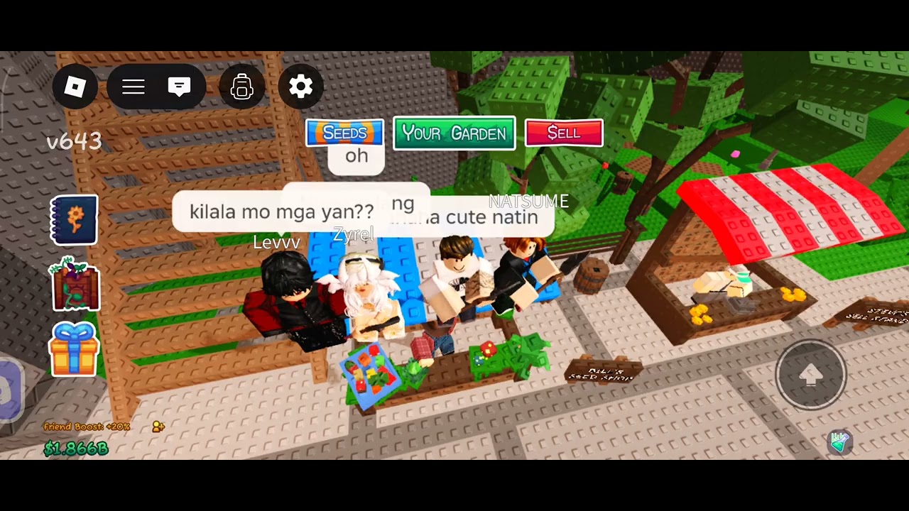 Me and my friends vibing# garden horizons #roblox #robloxfunnymoments