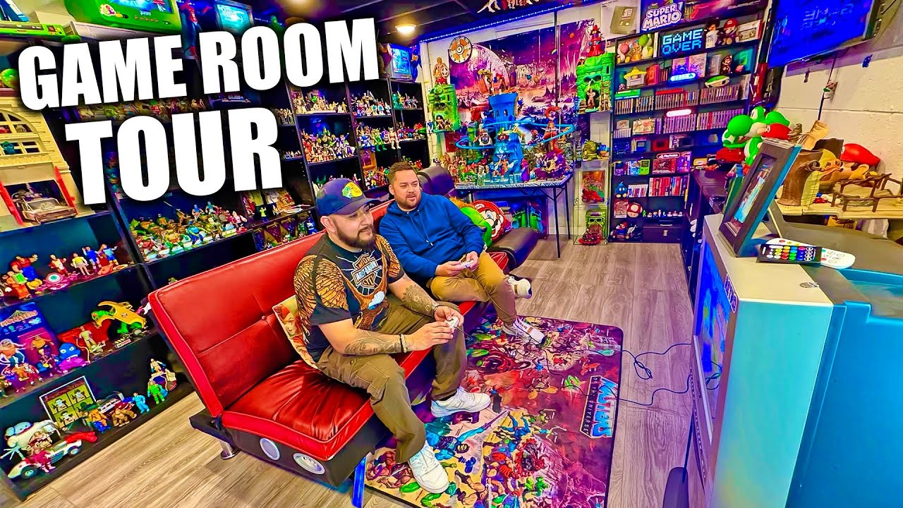 Подвал ПРЕВРАЩЕН в БЕЗУМНУЮ ИГРОВУЮ/ИГРОВУЮ КОМНАТУ! *Экскурсия по игровой комнате*