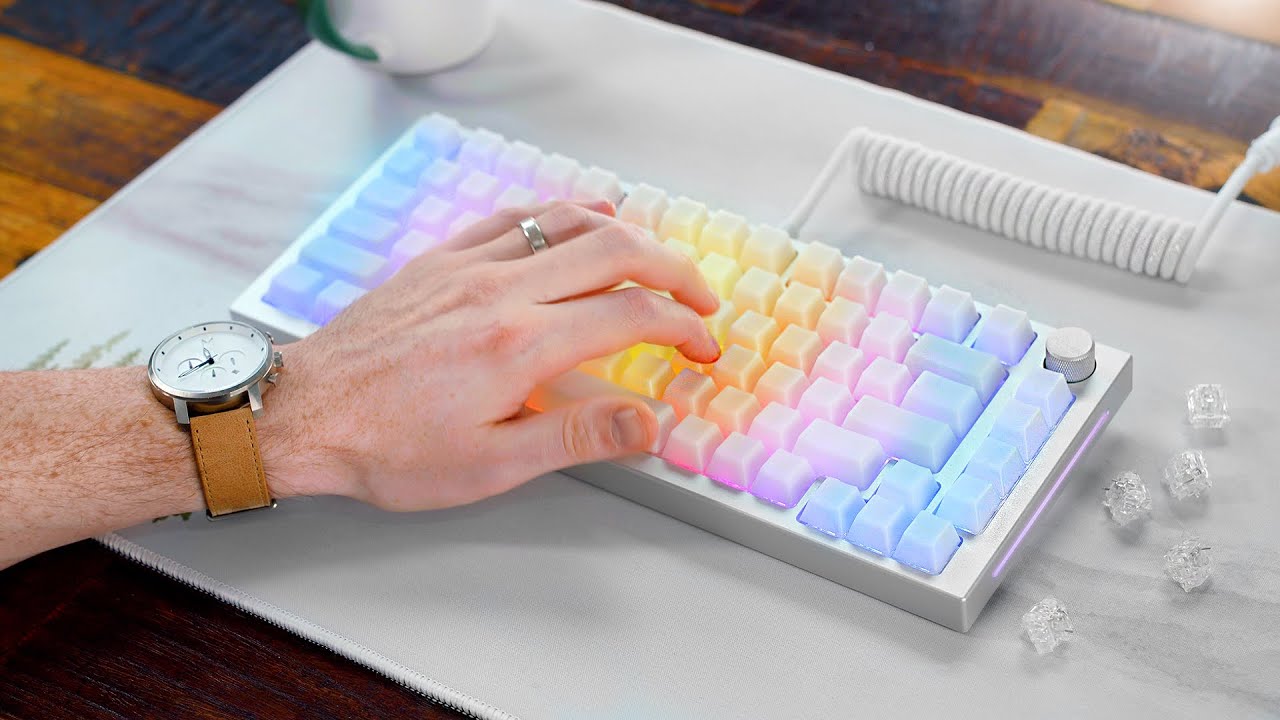 Jelly POM Keycaps Typing Test - SOOTHING Keyboard ASMR Sounds
