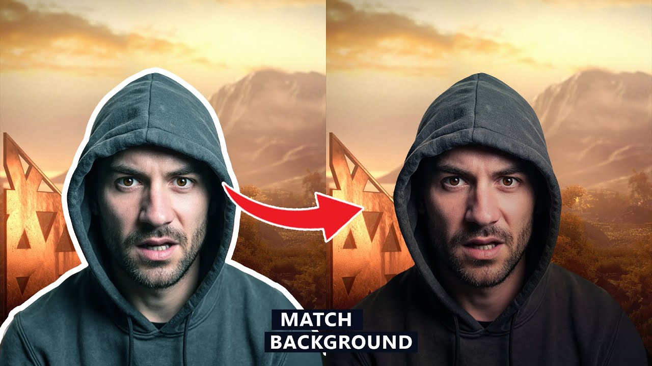 How to match photo with background in Adobe Photoshop