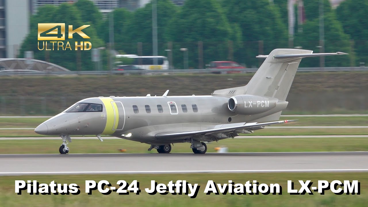 Pilatus PC-24 from Jetfly Aviation LX-PCM arrival at Munich Airport MUC EDDM #pilatus #pc24 #vip