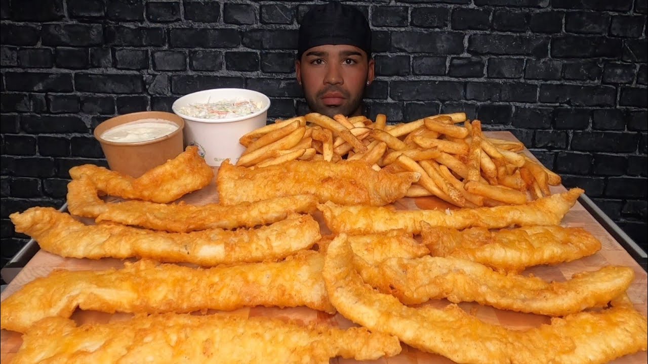 (ASMR) FISH & CHIPS MUKBANG