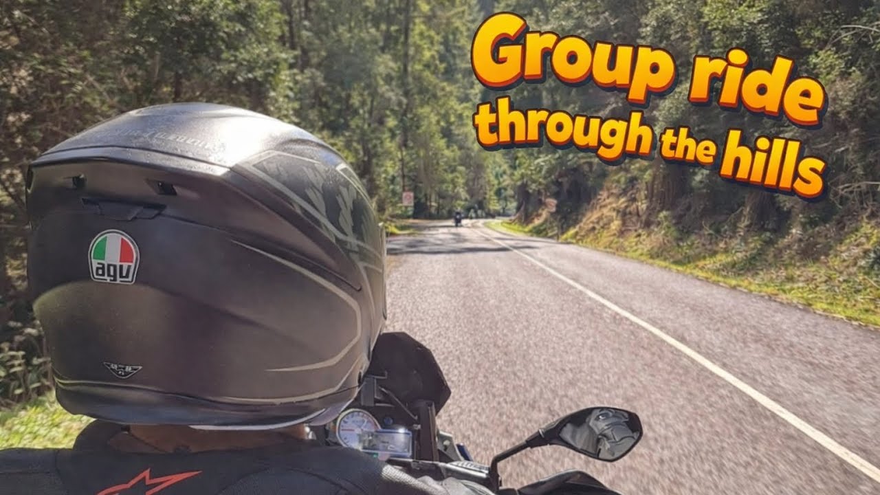 Group ride through the hills. 