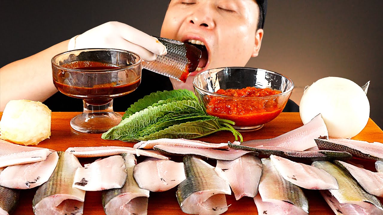 шад сашими, вкусная еда, асмр, корейский мукбанг