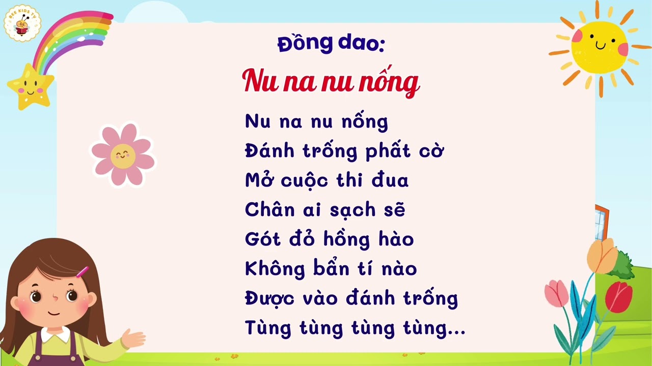 ★ Bài đồng dao NU NA NU NỐNG | Thơ cho bé | Thơ thiếu nhi | Giáo dục cho trẻ | BEE KIDS TV