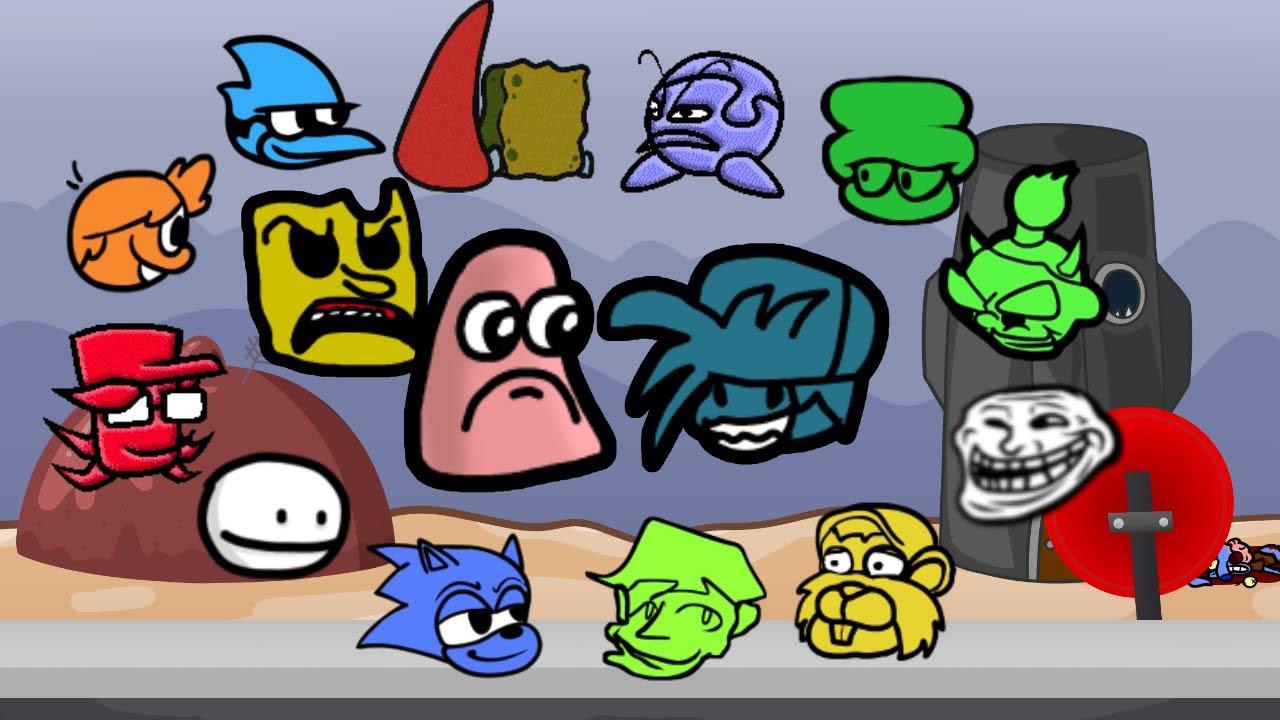 [400 Sub Special] Shark Hunt D-sides! But every turn a different character sings it! FNF🎶