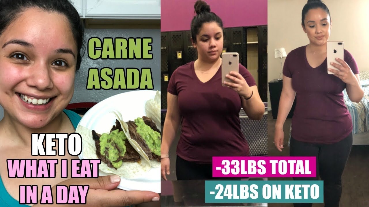 KETO WHAT I WAT IN A DAY | CARNE ASADA + KETO BAGELS | -33LBS TOTAL| -24LBS ON KETO