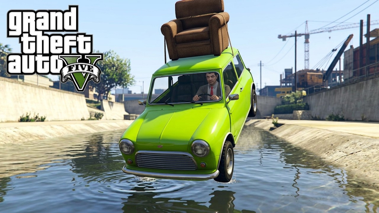 Mr. Bean’s Epic Car Crash Straight Into the River 🚙🌊