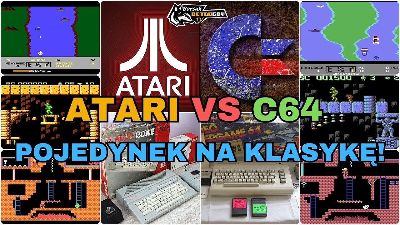 Borsuk Retro Gry TV: ATARI XL/XE vs COMMODORE 64 - Pojedynek na Klasyczne Gry (Bez Konwersji Arcade)