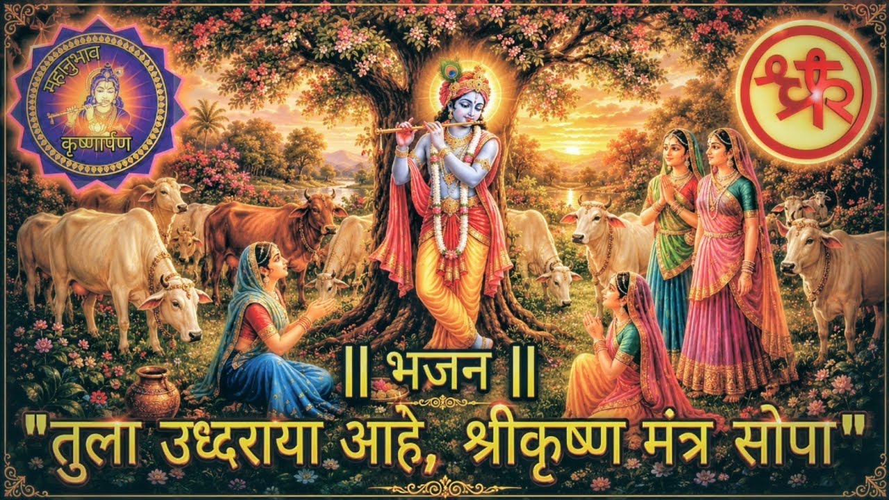 भजन - तुला उध्दराया आहे, श्रीकृष्ण मंत्र सोपा [Shri Krishna Mantra Sopa] #mahanubhavpanth #devotonal