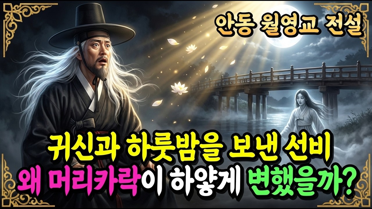 [불교이야기] 귀신과 하룻밤을 보낸 선비, 왜 머리카락이 하얗게 변했을까?ㅣ안동 월영교 전설ㅣ자면서 듣는 불교이야기ㅣ불교소설