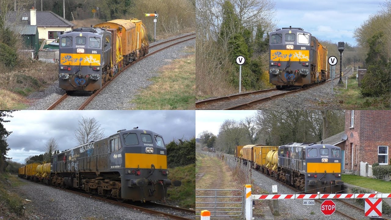 085 & the Sperry train on the Navan branch (23-3-2018)