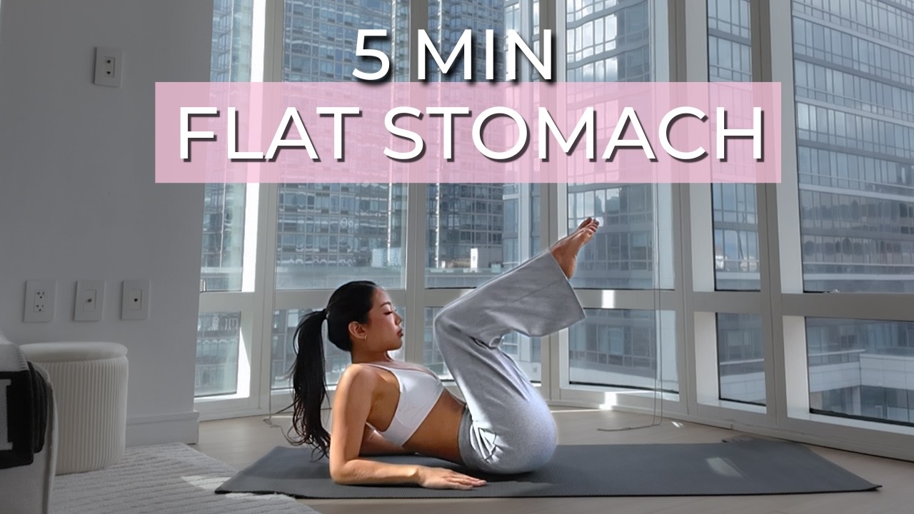 5 MIN Slim Lower Belly & Deep Core Abs pilates | no equipment