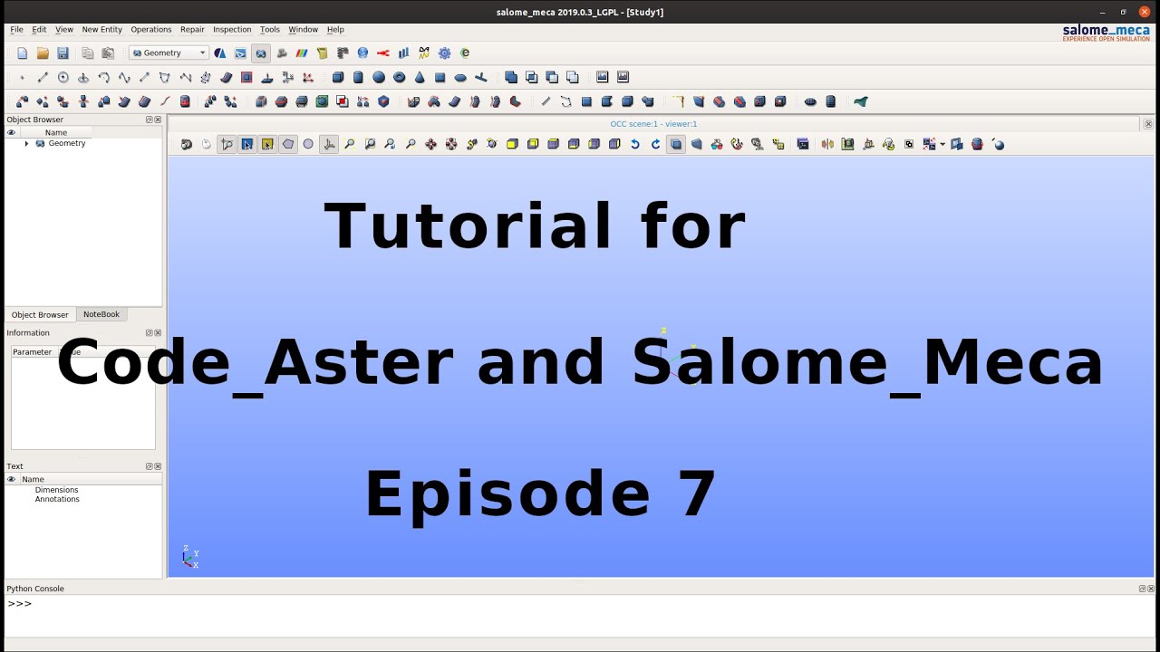 Tutorial for Code_Aster and Salome_Meca - Episode 07