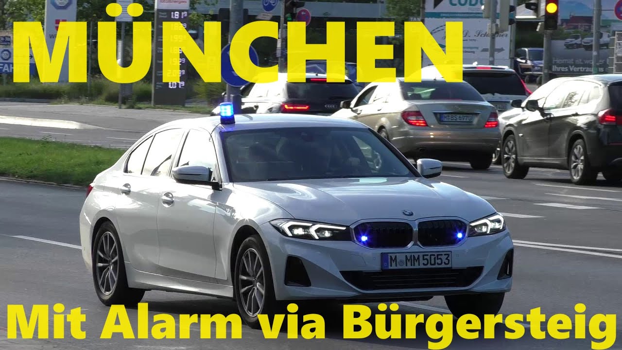 [ZPKW mit Alarm via B&uuml;rgersteig] BLAULICHT M&Uuml;NCHEN BF & POLIZEI & ZPKWs und mehr auf Einsatzfahrt