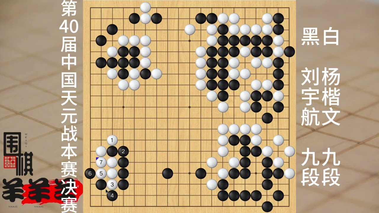 中國天元挑戰權決定賽，劉宇航優勢下行棋不簡明，被楊楷文逆轉 #圍棋讓三子意味著什么 #圍棋雙打吃法教學 #巨量課堂 #下棋 #永子圍棋