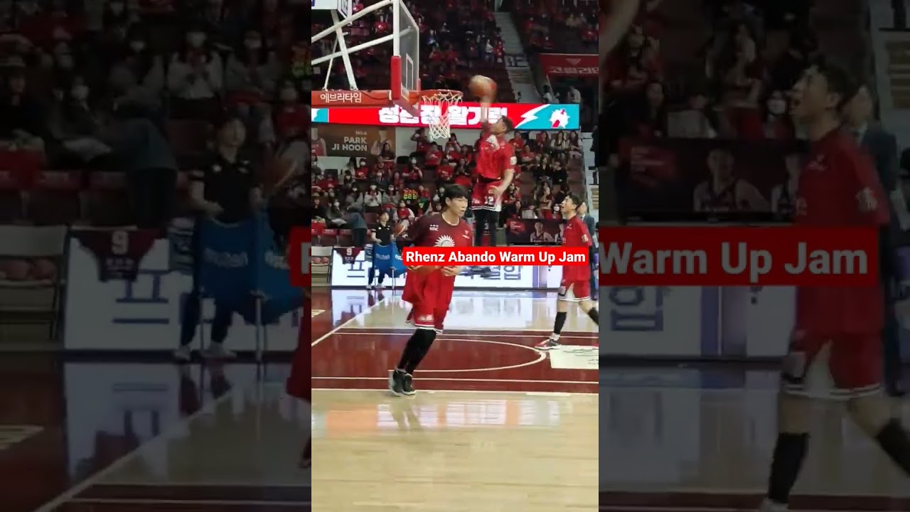 Rhenz Abando Warm Up Dunk #kbl #rhenzabando #anyangkgc #koreanbasketballleague #puso