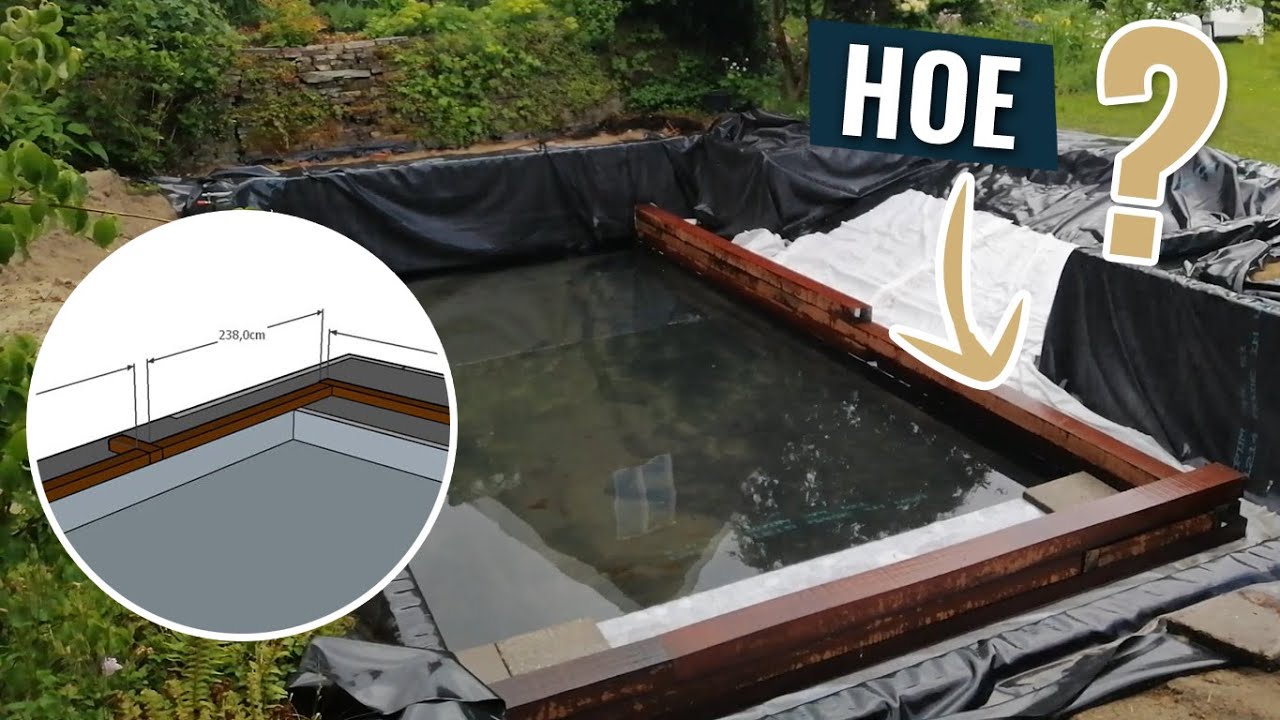 Hoe maak je met houten balken een afscheiding met je plantenfilter | Natuurlijke zwemvijver DIY