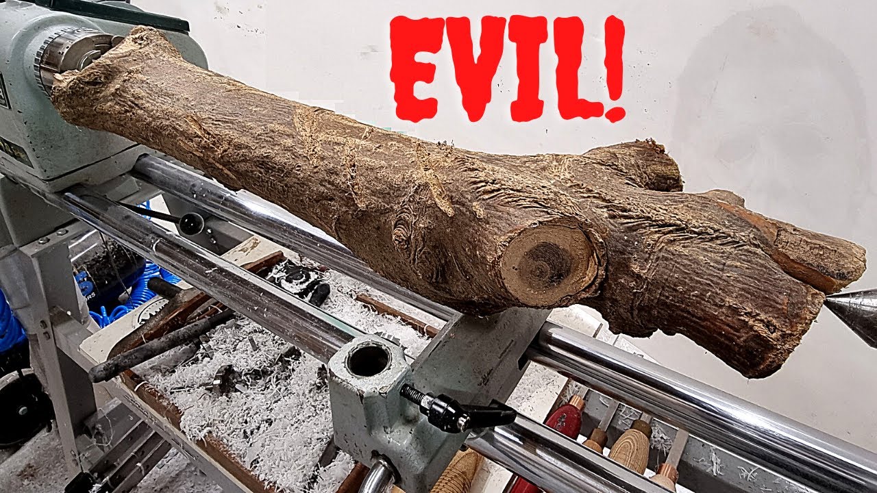 Woodturning - Evil Horses Leg- Can You See Him ?