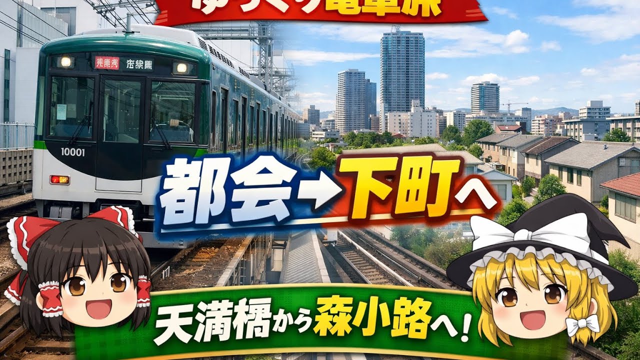 【ゆっくり実況】京阪電車で天満橋から森小路まで乗ってみた！