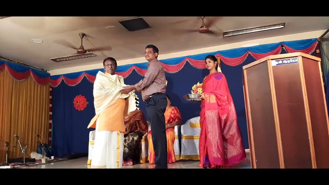 honored my Nattuvaangam student in her salangai poojai at chennai on 17 th April