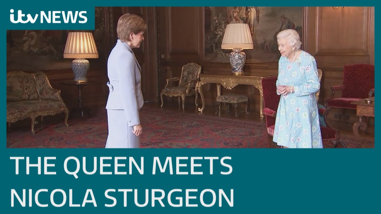 The Queen all smiles as she meets Scotland's First Minister Nicola Sturgeon | ITV News