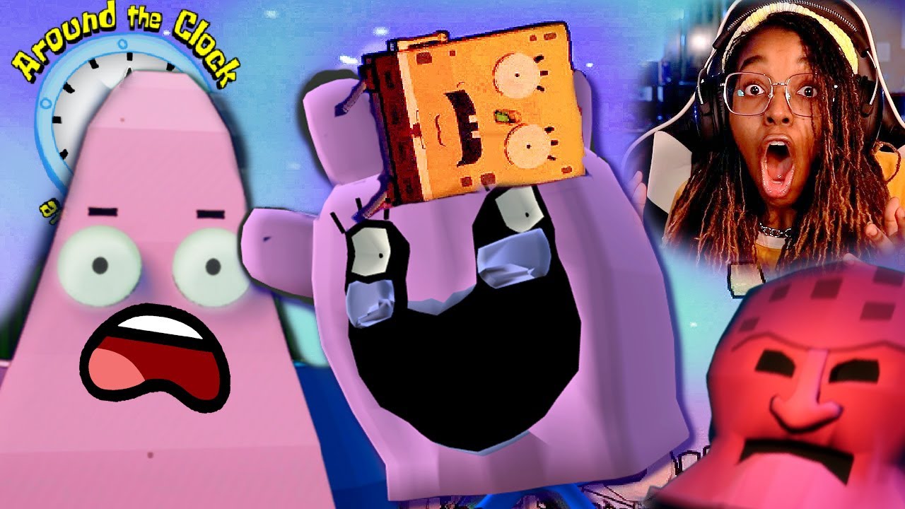 SPONGEBOB HORROR GAME (I'm Scared) - Around The Clock At Bikini Bottom - Shonyx